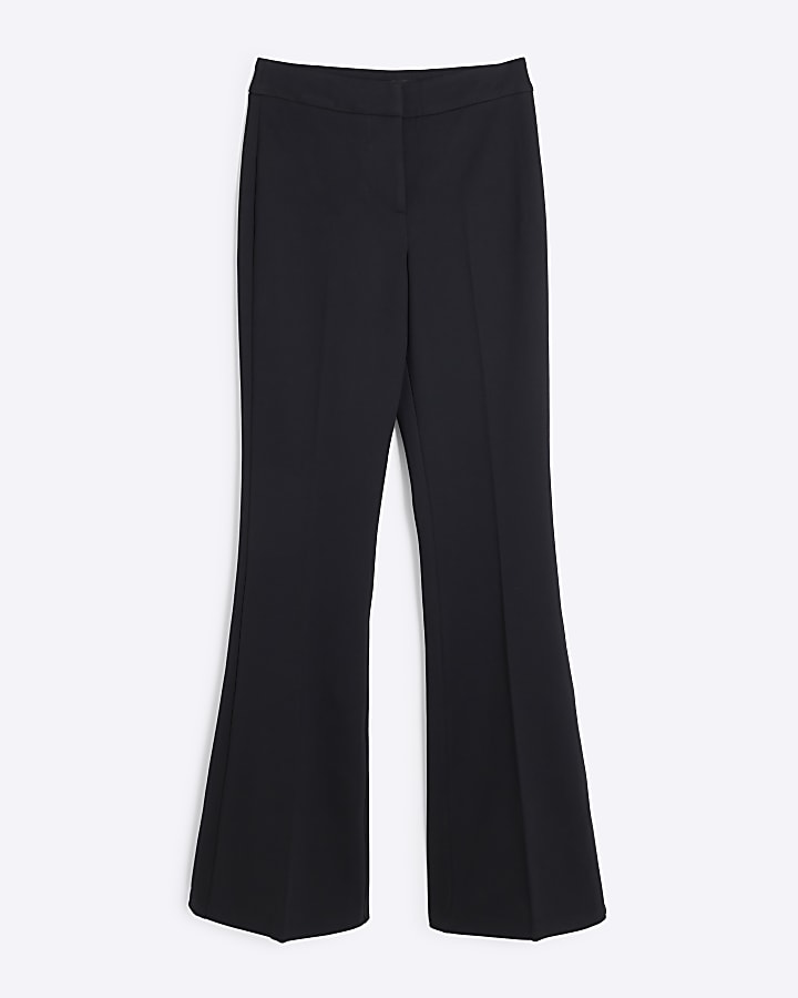 Black Wide Leg Bootcut Trousers