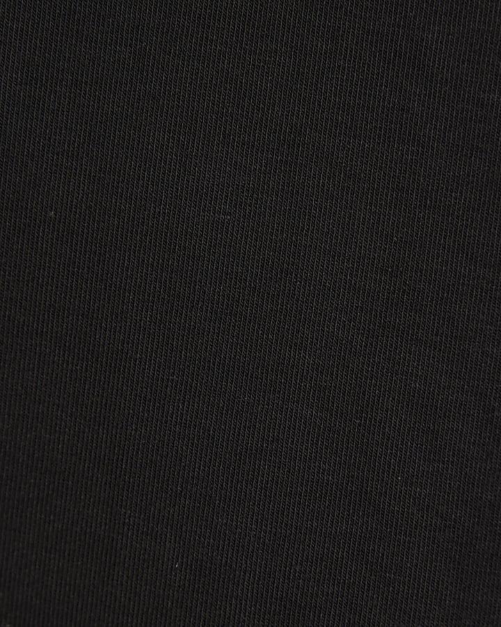 Black Long Sleeve Roll Neck Top