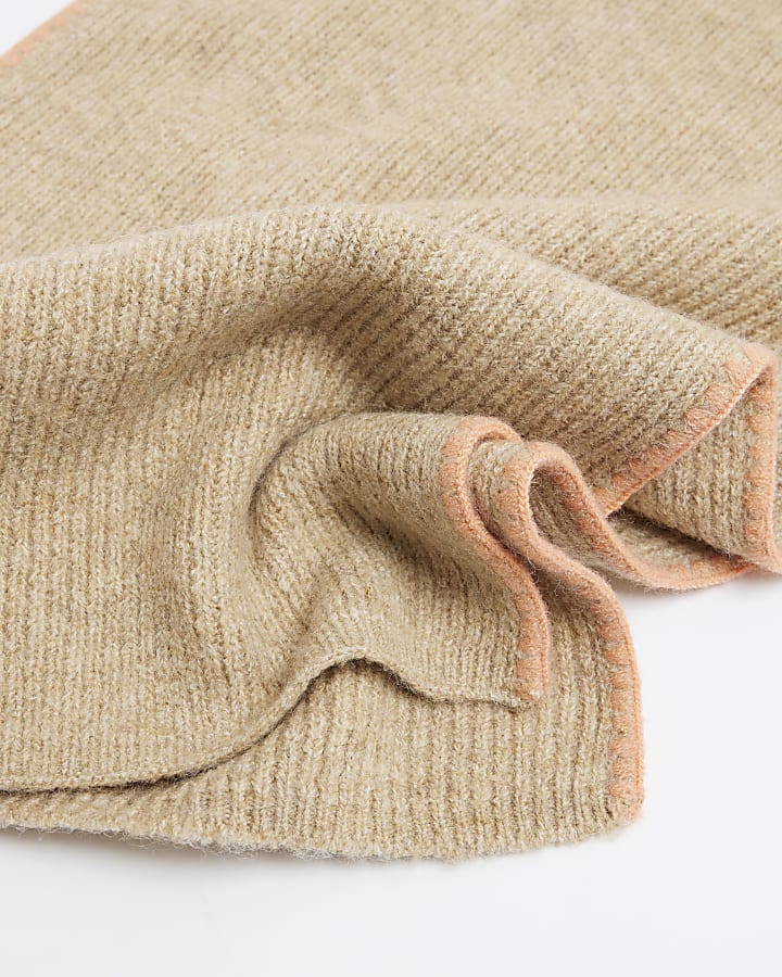Beige Hat and Scarf Gift Set