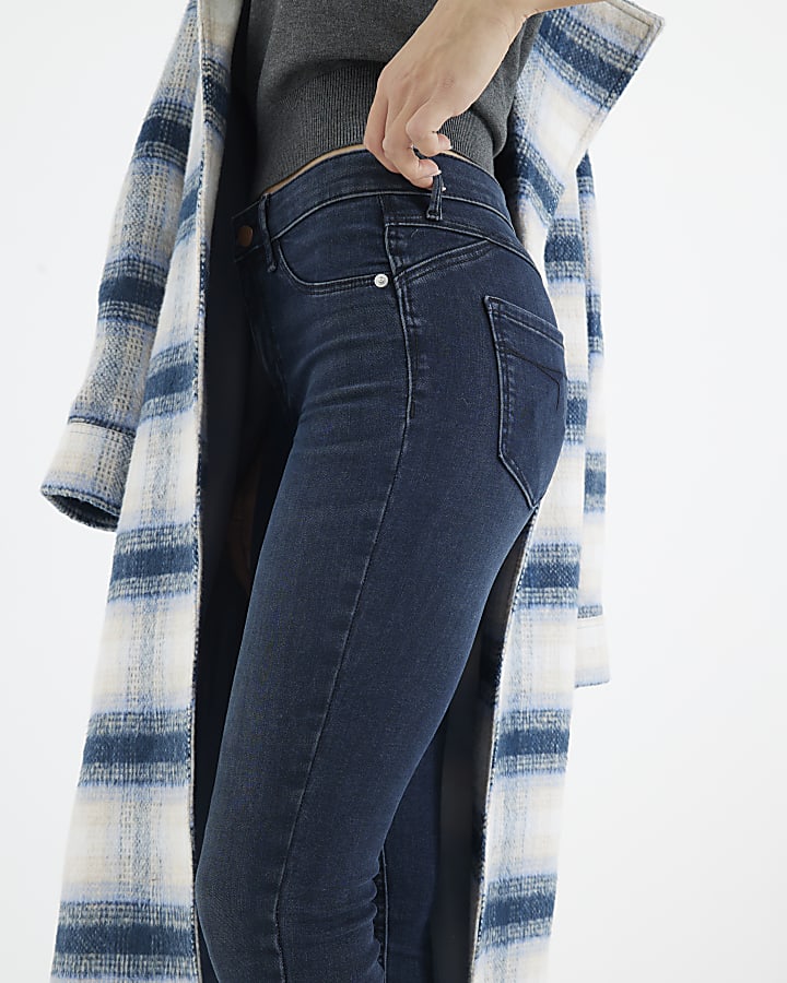 Indigo mid rise molly sculpted jeans