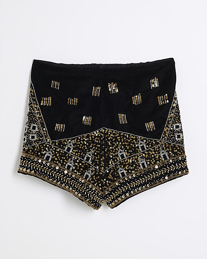 Black Velvet Embellished Trophy Jacket