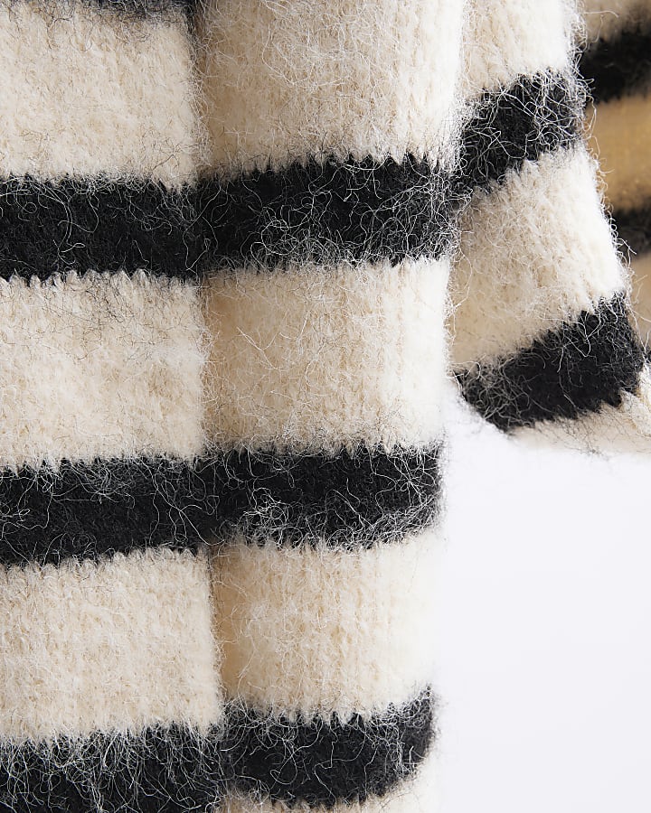 Black Skinny Stripe Scarf