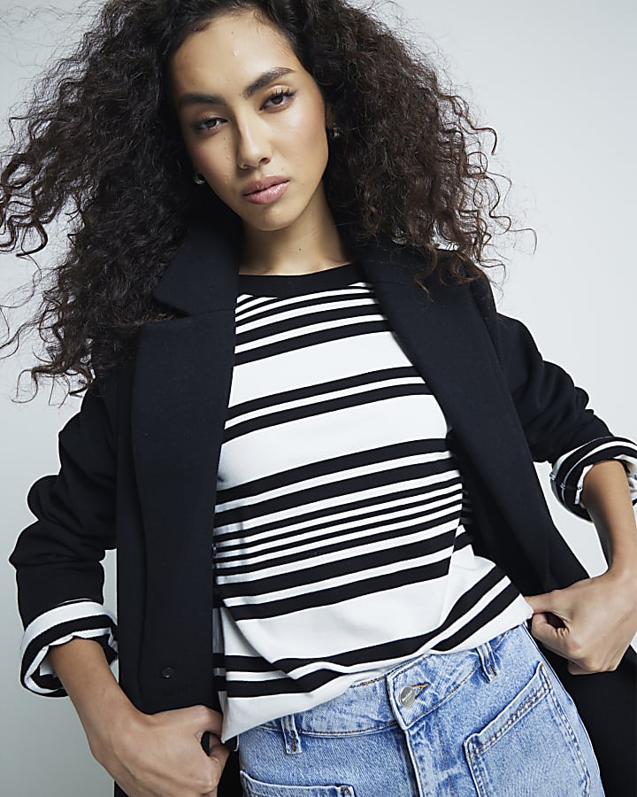 Black Stripe Long Sleeve T-Shirt