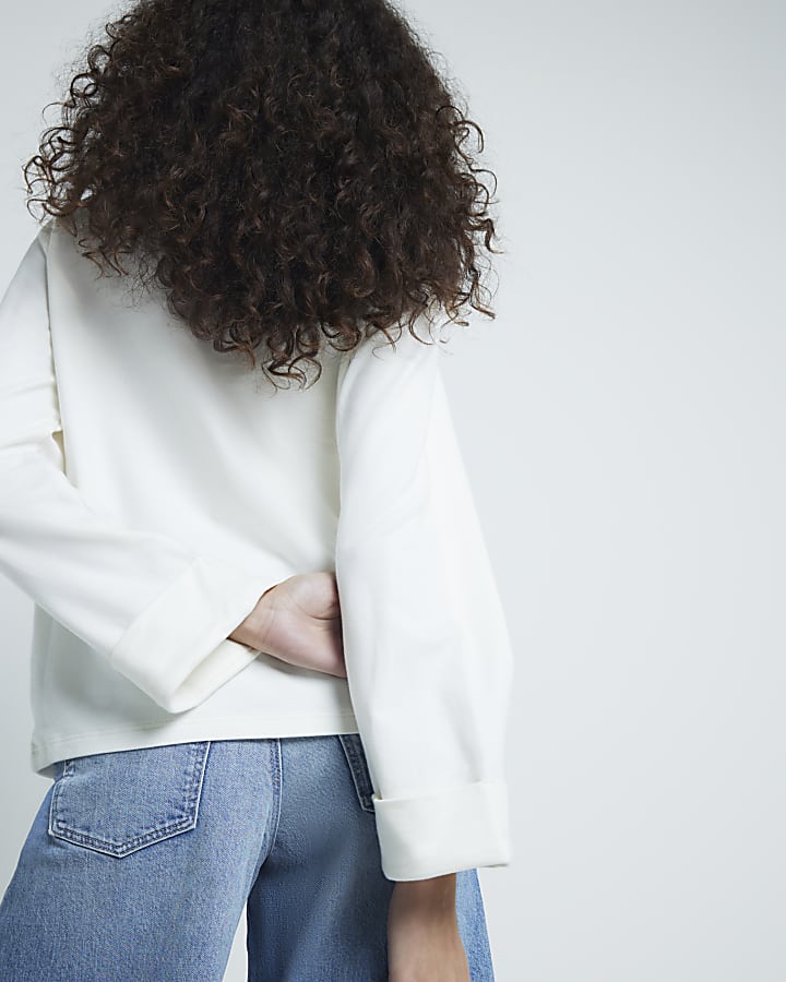 Cream Long Sleeve T-Shirt