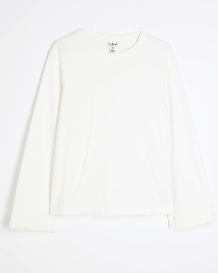 Cream Long Sleeve T-Shirt