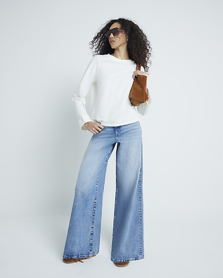 Cream Long Sleeve T-Shirt