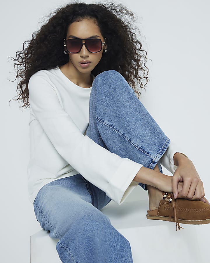 Cream Long Sleeve T-Shirt