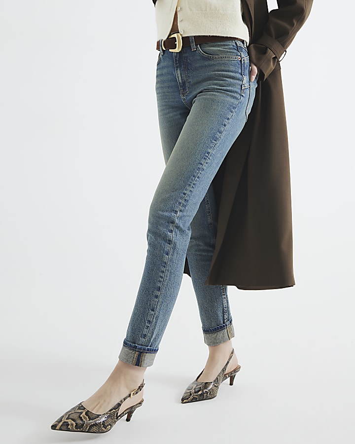 Blue Denim Mom Sculpt Jeans