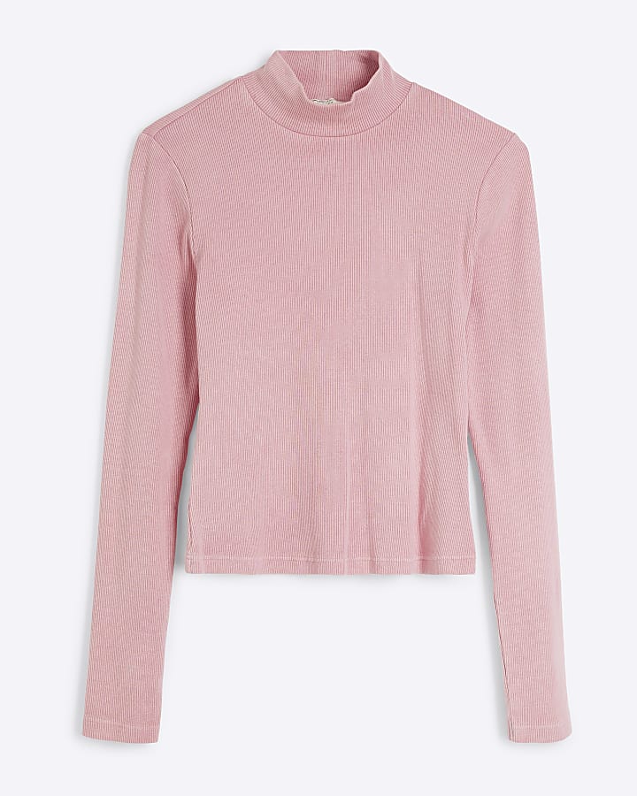 Pink Long sleeve turtle neck top