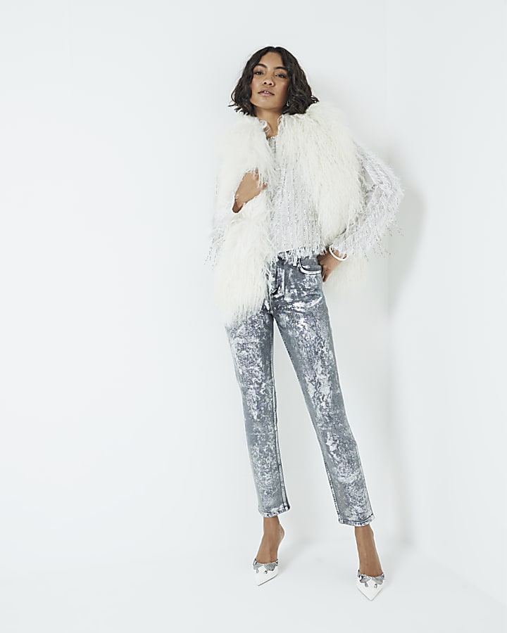 Silver Denim Slim Fit High Waisted Jeans