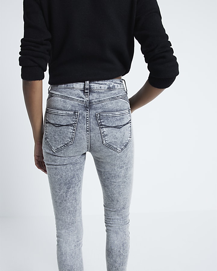 Grey High Rise super skinny jeans