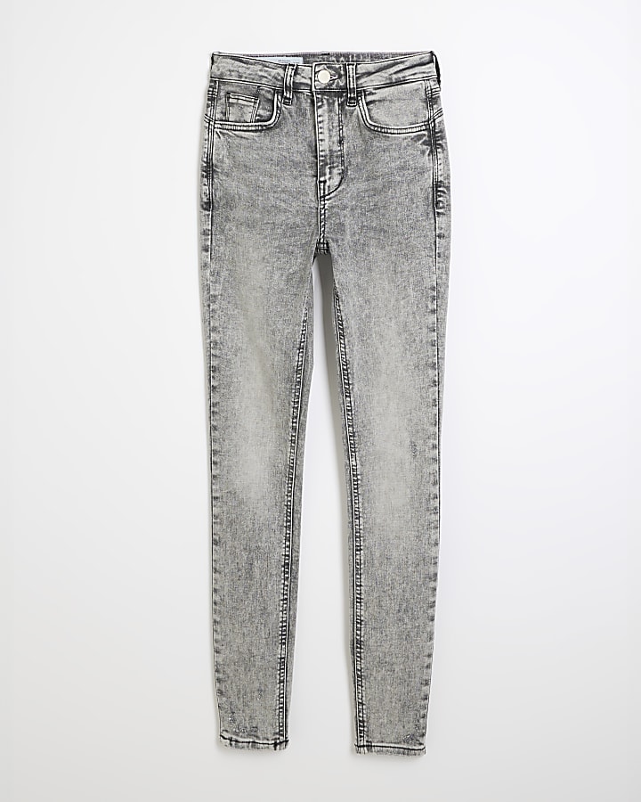 Grey High Rise super skinny jeans