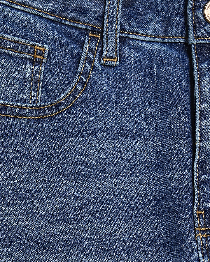 Blue Mid Rise Skinny Jeans