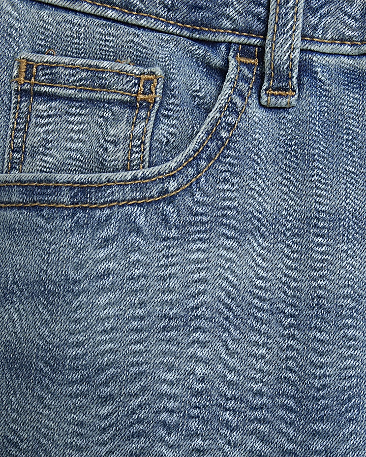 Blue Mid Rise Skinny Jeans