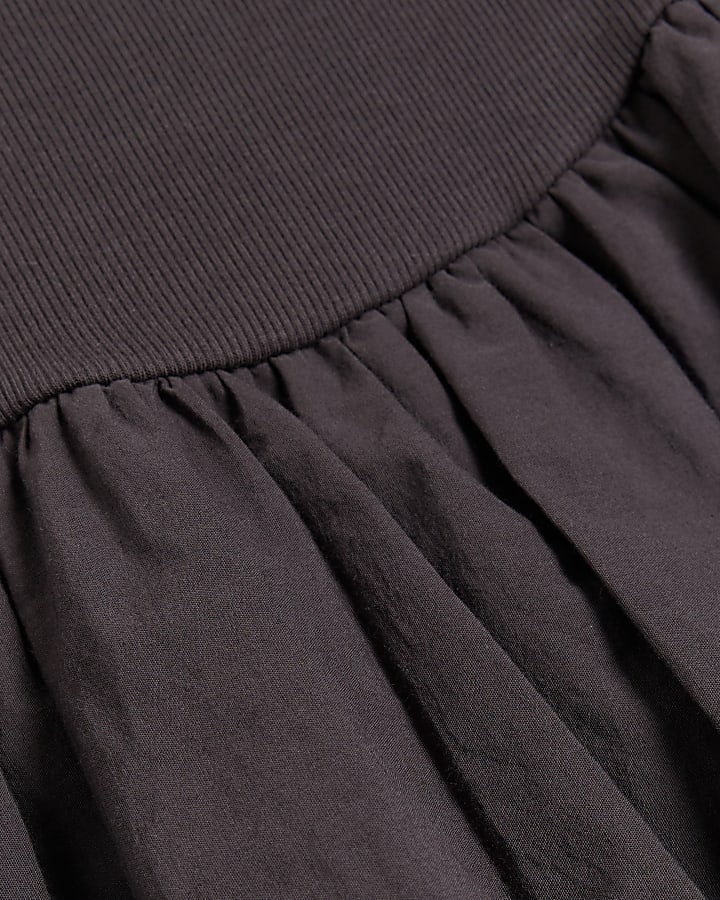 Grey bubble hem mini skirt