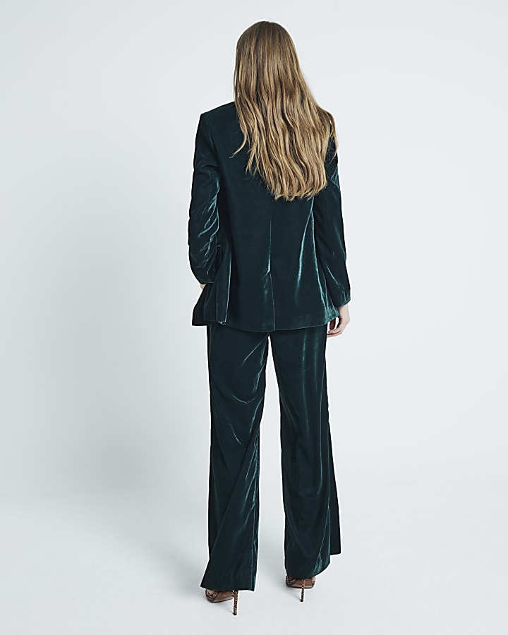 Green Velvet Blazer