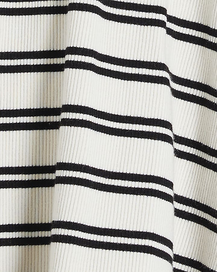 White Stripe Mini Skirt