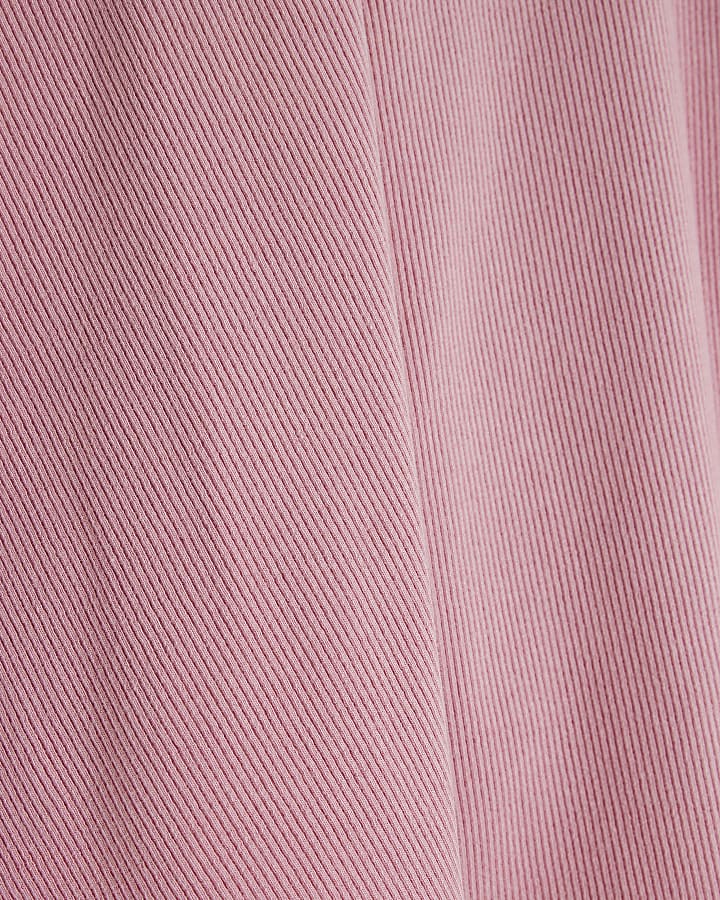 Pink Jersey Skater Mini Skirt