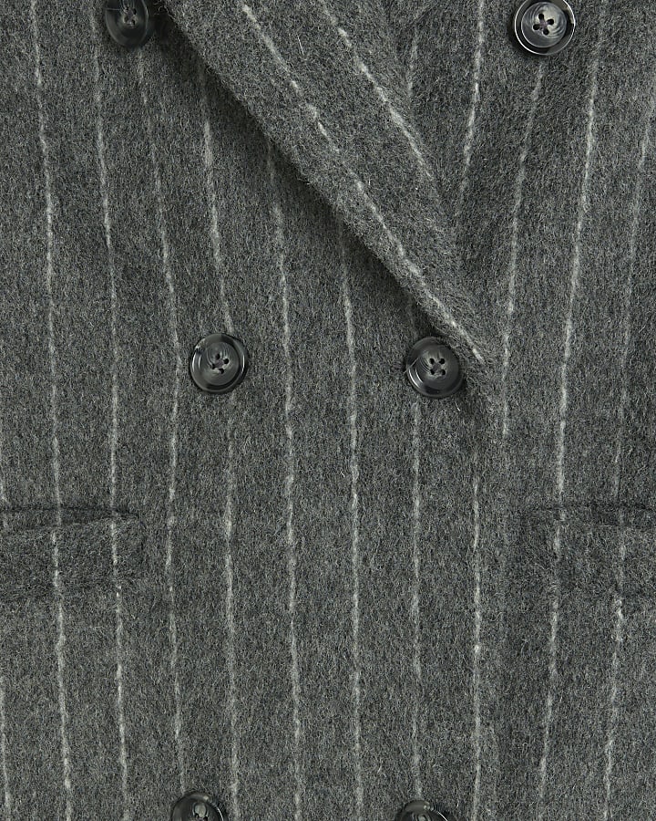 Grey pinstripe coat