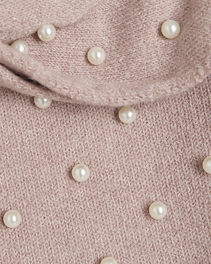 Pink Bow Pearl Jumper