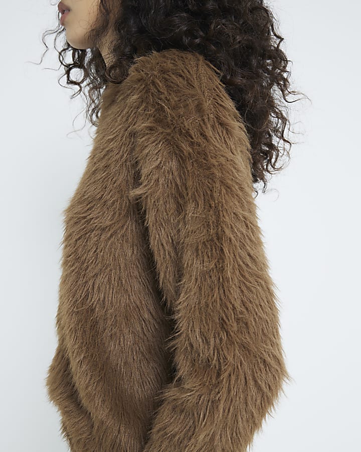 Brown Faux Fur Jumper
