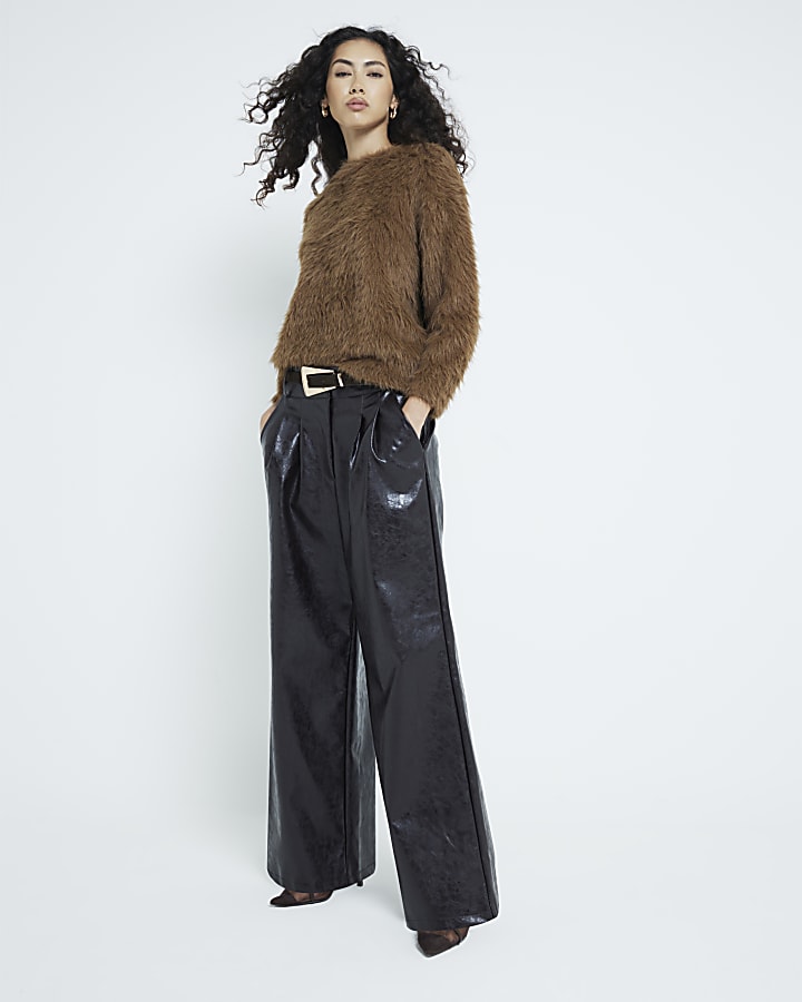 Brown Faux Fur Jumper