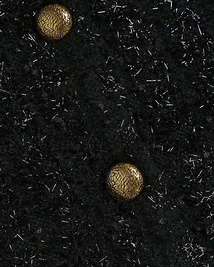 Black Tinsel Button Up Cardigan