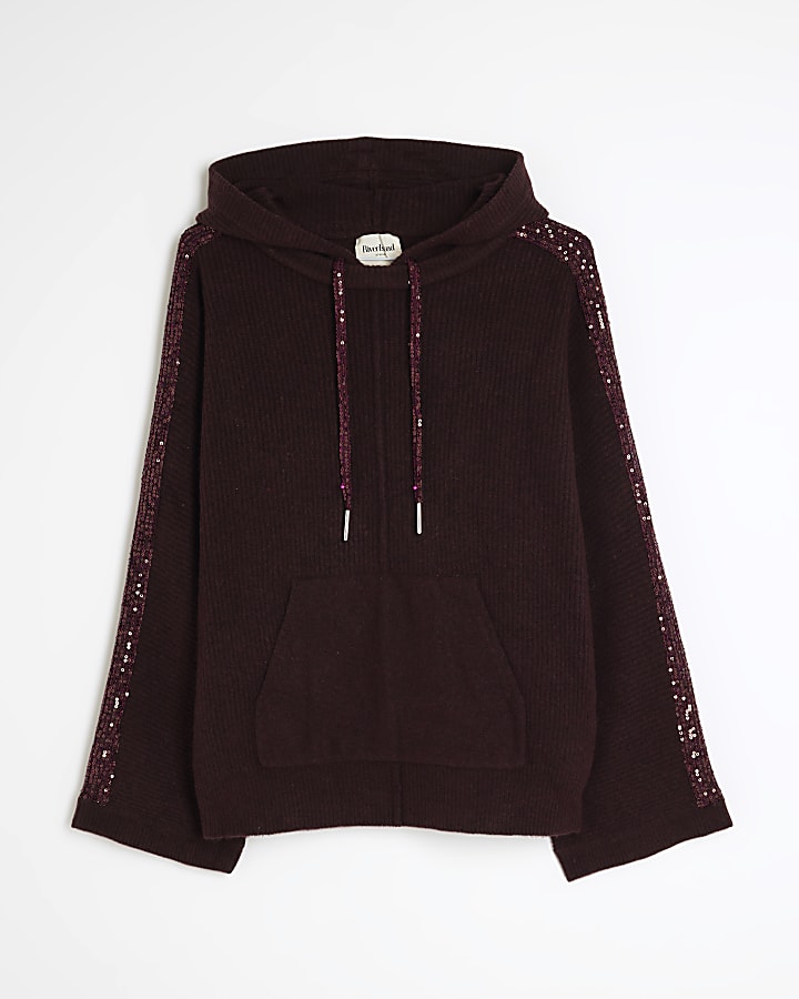 Red Sequin Hoodie