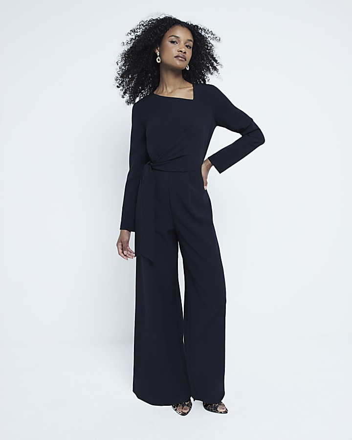 Black tailored jumpsuit online