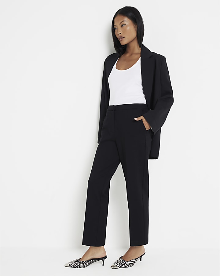 Petite Black Slim Fit Ponte Trousers