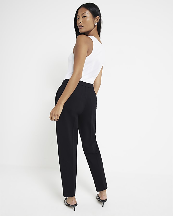 Petite Black Slim Fit Ponte Trousers