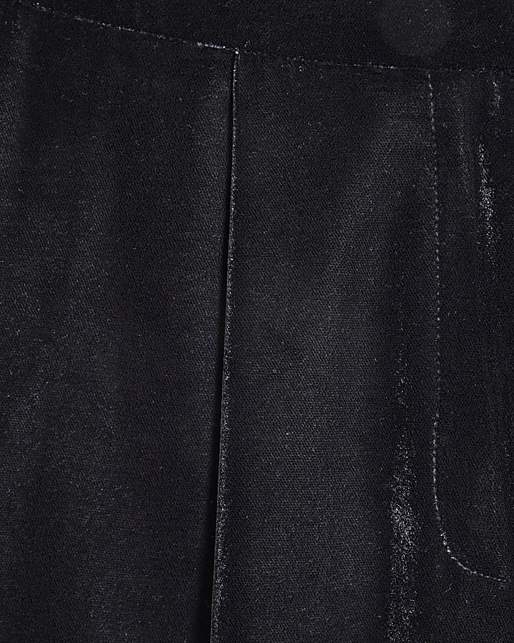 Black Velvet Wide Leg Trousers