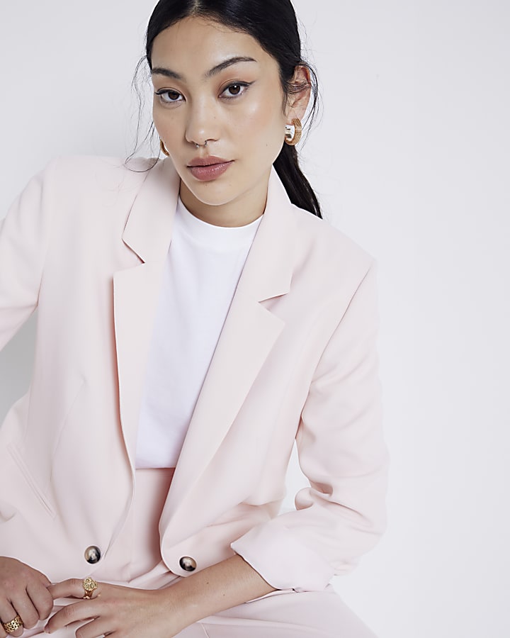 Pink blazer river island online