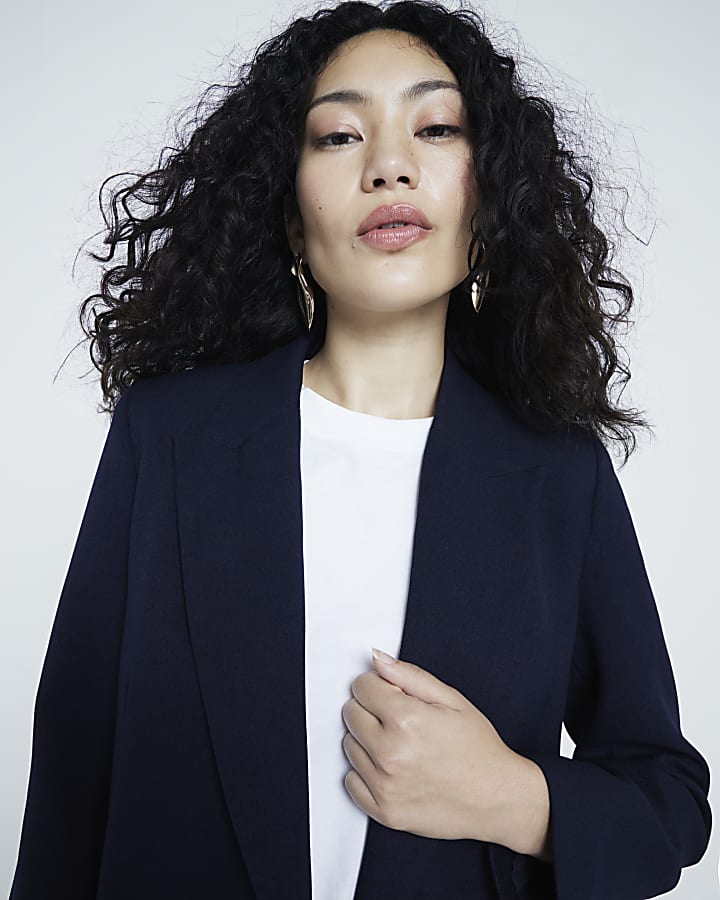 Navy double breasted smart blazer