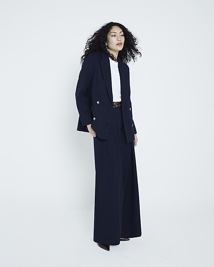 Navy double breasted smart blazer