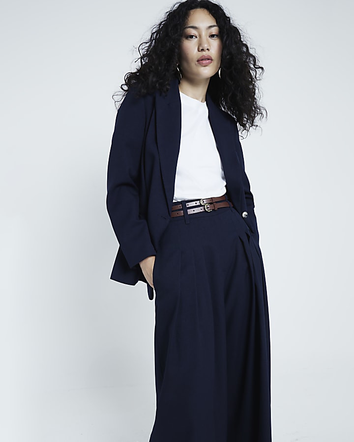 Navy double breasted smart blazer