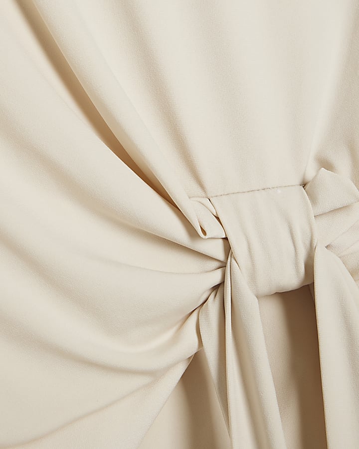 Cream Tie Detail Sleeveless Top