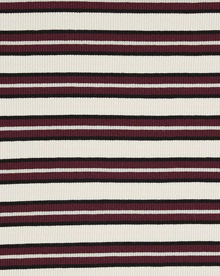 Red Stripe Ribbed Long Sleeve Baby T-shirt