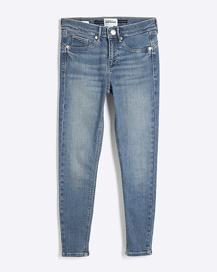 Petite Blue Molly Bum Sculpt Skinny Jeans