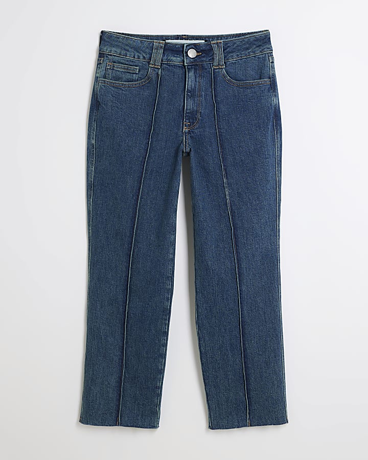 Petite Blue Denim High Rise Slim Leg Jeans