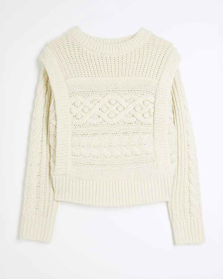 Cream Cable Knit Jumper