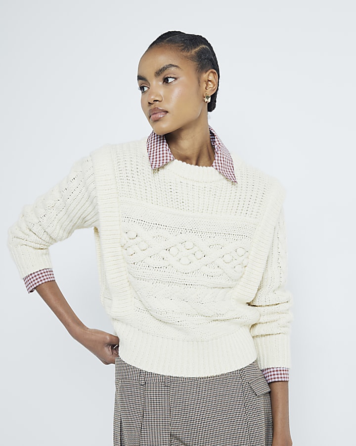 Cream Cable Knit Jumper