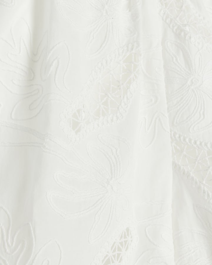 White Broderie shorts
