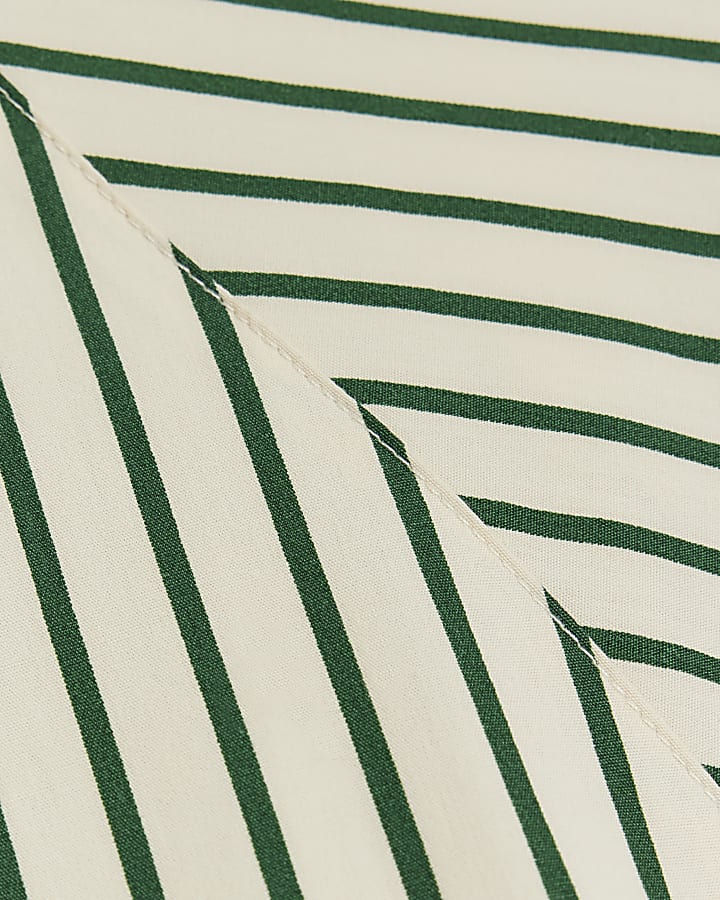 Green poplin stripe shirt