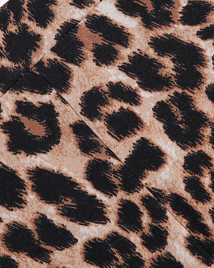 Brown high waisted leopard print leggings