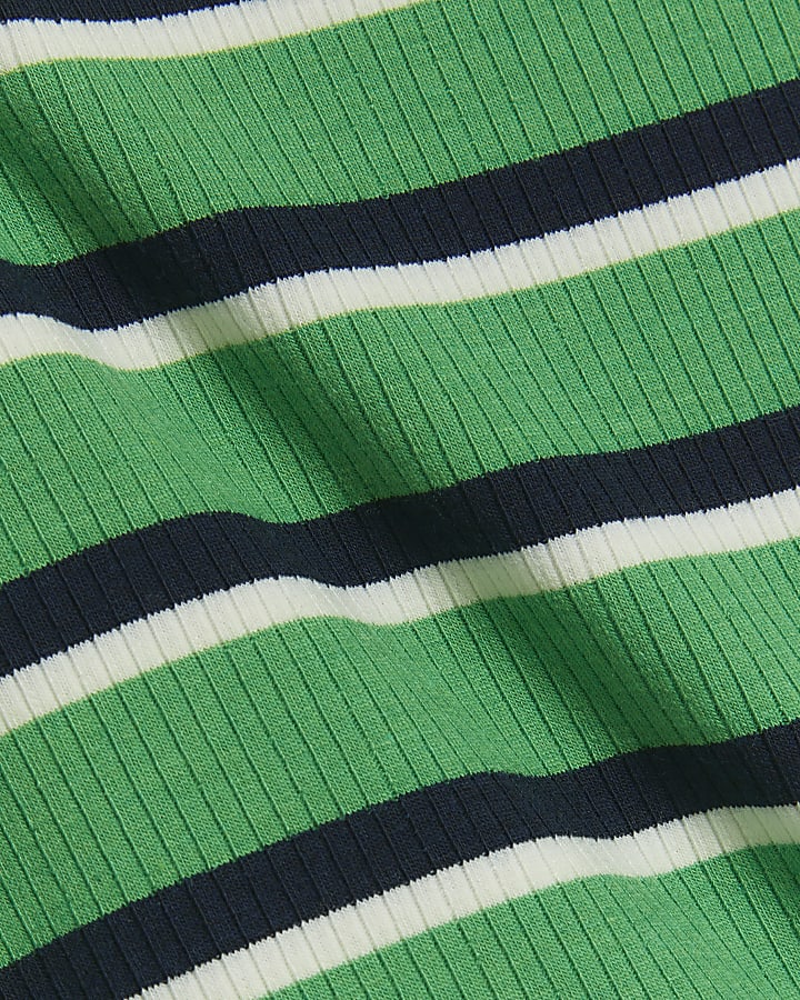 Green Stripe Mini Bodycon T-shirt Dress