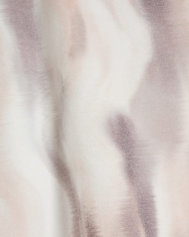 Petite White marble sweatshirt