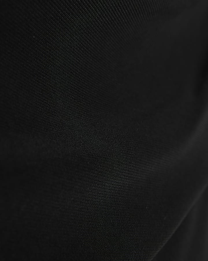 Black wrap drape top