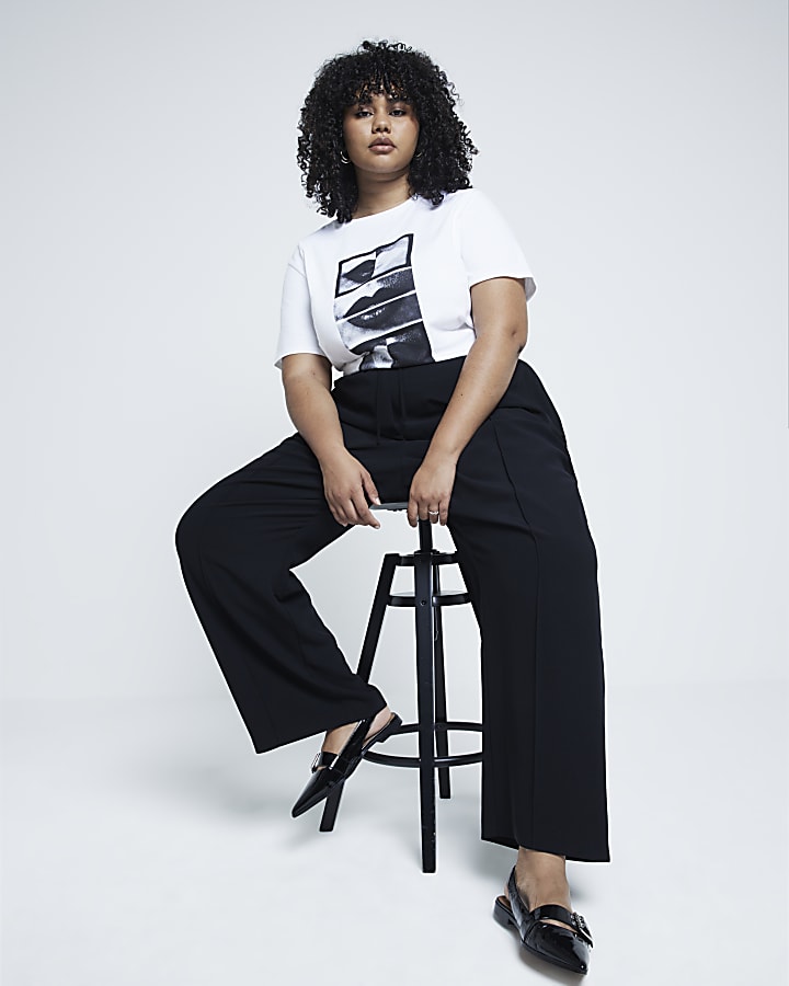Plus Black tailored joggers