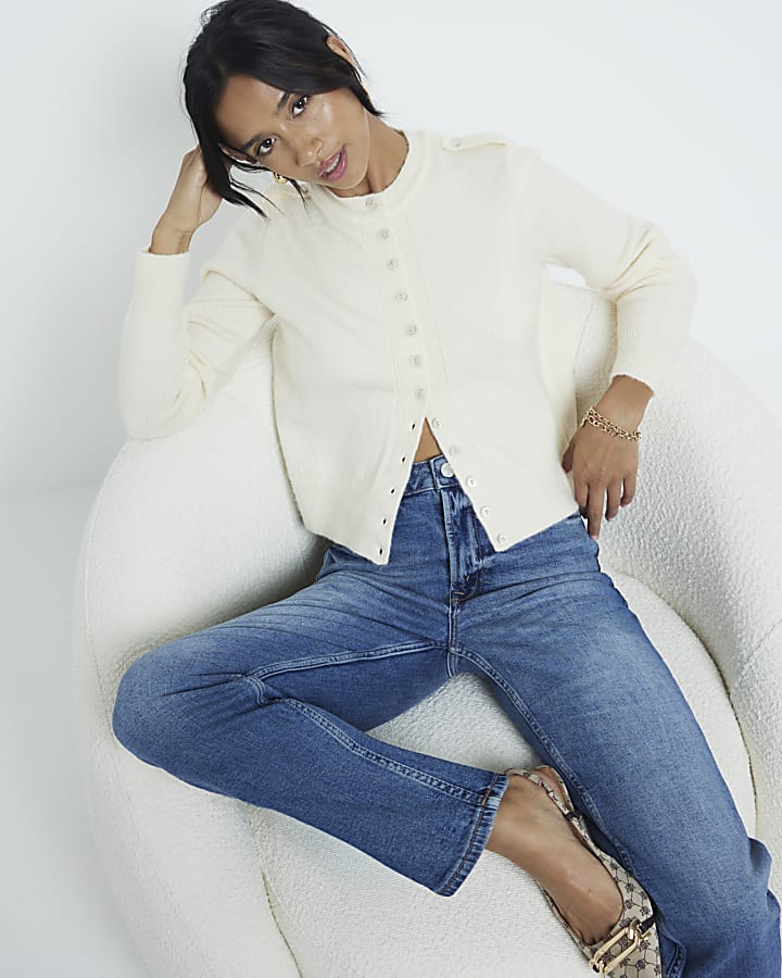 Petite Blue High Waisted Slim Fit Jeans